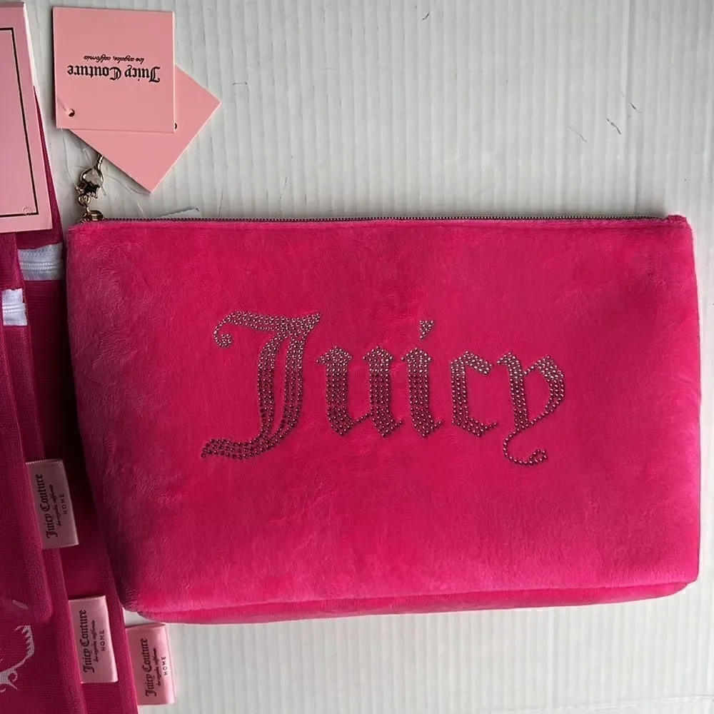 Juicy Couture Velour Cosmetic Bag and Wash Bags